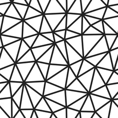 Tileable abstract background with medium-sized triangles and medium line weight. Seamless and repeatable vector illustration.