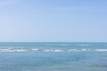 Clear blue sky with the sea
