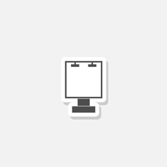 Billboard icon sticker isolated on gray background