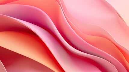Obraz premium Vibrant abstract image featuring smooth, flowing pastel and pink wave-like patterns. Ideal for backgrounds, design projects, and visual art inspiration. High-resolution.
