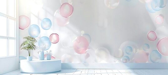 Elegant Harmony: Grey and Light Pink Color Background Wallpaper