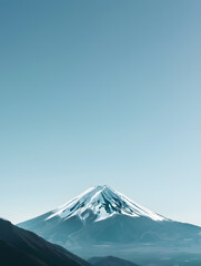 japanese temple in the morning with mount fuji as a background