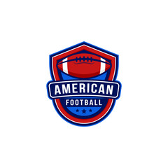 Obraz premium American football badge logo design