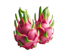 Dragon fruits isolated on transparent background