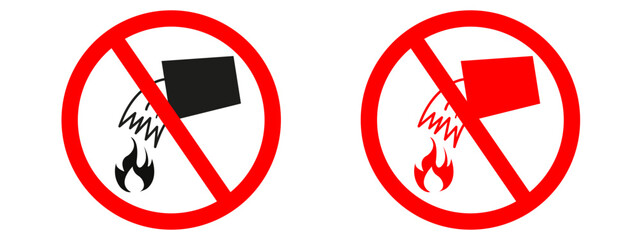 Do Not Extinguish with Water Sign Prevent Fire Hazards with Proper Alerts