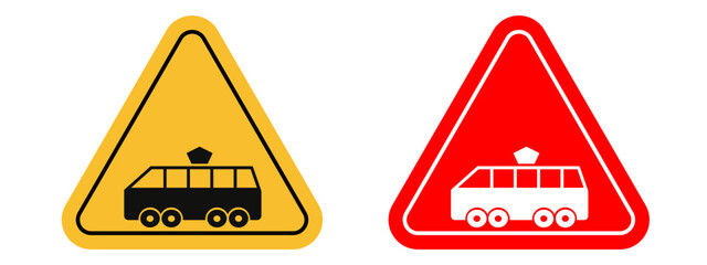 Tramway Caution Traffic Sign Enhance Safety in Tramway Areas