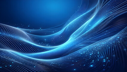 Abstract background a blue wavy lines in a blue background