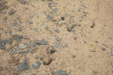 Sand and Rock Texture of the road