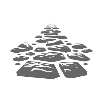 Garden Path of stone way illustration
