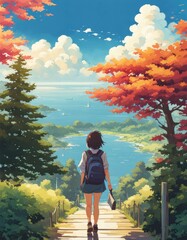 character illustrations of a married couple in anime and cartoon style.