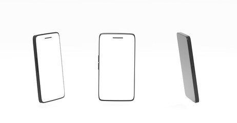 Smartphone on white background Isolated. 3d render.