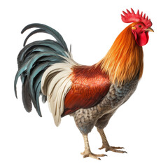Fototapeta premium rooster isolated on transparent background cutout