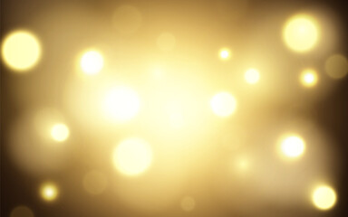 Golden luxury bokeh soft light abstract background, Vector eps 10 illustration bokeh particles, Background decoration