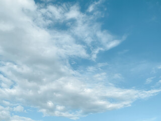 Sky and fluffy cloud scenery in the morning is incredibly calming to start the day,sky and fluffy white cloud made me feel relaxed,sky and fluffy cloud scenery take a majestic and breathtaking beauty