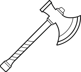 axe in the stump isolated on white background eps 10