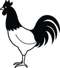 rooster isolated on white background eps 10