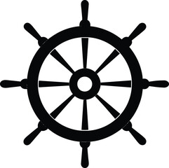 ship steering wheel illustration © Sabbir
