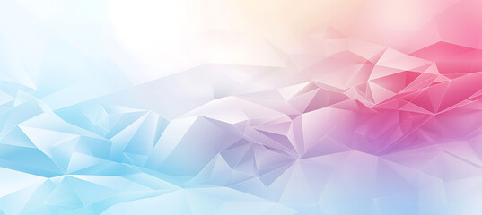 Obraz premium Pastel Harmony: Light Blue and Pink Backgrounds Merge in Abstract Shapes, Creating Serene Wallpaper for Every Space