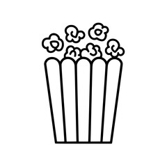 Popcorn icon, pop icon, bucket icon, cinema icon, corn icon, snack icon, box icon, entertainment icon, graphic icon, pictogram icon, marketing icon, popcorn, food, snack, box, movie, icon, isolated, w