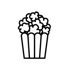 Popcorn icon, pop icon, bucket icon, cinema icon, corn icon, snack icon, box icon, entertainment icon, graphic icon, pictogram icon, marketing icon, popcorn, food, snack, box, movie, icon, isolated, w