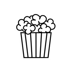 Popcorn icon, pop icon, bucket icon, cinema icon, corn icon, snack icon, box icon, entertainment icon, graphic icon, pictogram icon, marketing icon, popcorn, food, snack, box, movie, icon, isolated, 