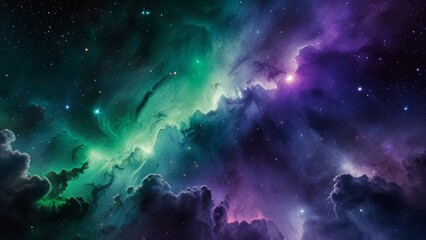 Obraz premium Beautiful nebulae and stars in the night sky. Supernova background wallpaper