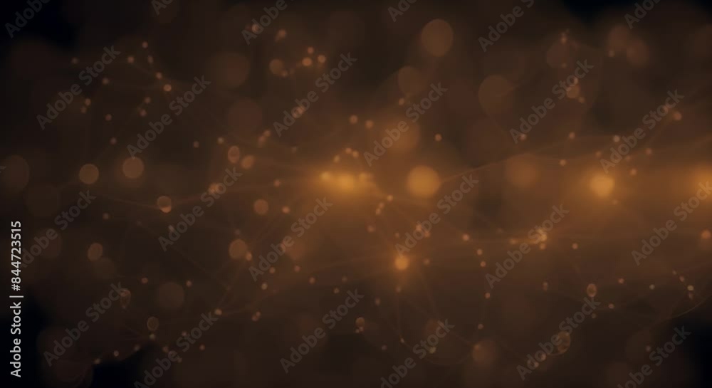 Poster golden strands of light form an intricate network, representing connections, data flow, or neural ac