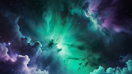 Obraz premium Beautiful nebulae and stars in the night sky. Supernova background wallpaper
