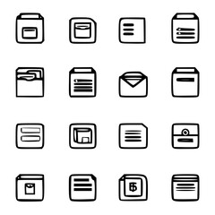 document icon, business icon, symbol icon, archive icon, contract icon, file icon, office icon, computer icon, message icon, web icon, folder icon, graphic icon, portfolio icon, magnifying glass icon,