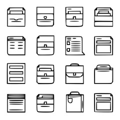 document icon, business icon, symbol icon, archive icon, contract icon, file icon, office icon, computer icon, message icon, web icon, folder icon, graphic icon, portfolio icon, magnifying glass icon,