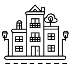 factory icon, garage icon, navigation icon, hotel icon, store icon, lighthouse icon, building exterior icon, built structure icon, shopping mall icon, architecture icon, police station icon, apartment