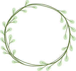 Wreath of floral and flower illustration.