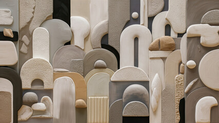 neutral abstract paintings