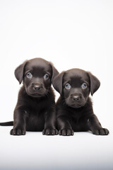 Dog on white background. Shelter pets, animals. Veterinary, zooclinic, goods for animals.