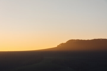 sunset in the mountains