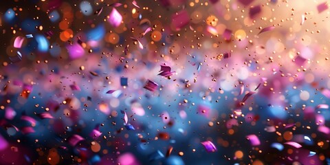 Luxury Glittering Confetti Shower: Elegant Festive Background