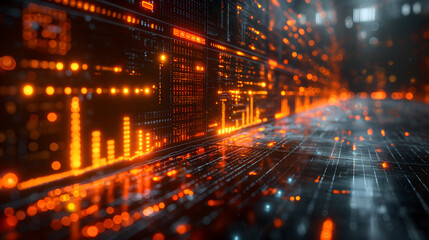 Futuristic Digital Technology and Data Network Background