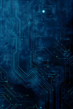 Abstract Digital Matrix Background with Binary Code Streams