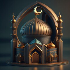 golden dome of the mosque