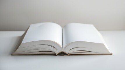 Fototapeta premium Blank pages in a white book