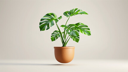 Fototapeta premium pot with monstera