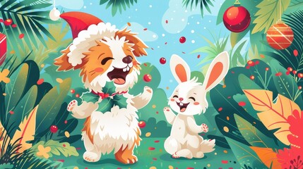 Obraz premium A cartoon of a dog