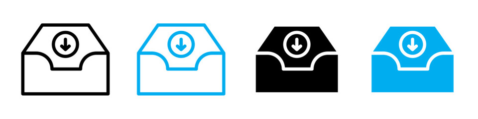 Email Inbox Icon Ideal for Communication and Messaging Designs