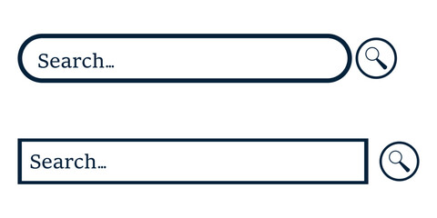 Search bar vector icon set. Template Search bar vector. Search bar with microphone .vector illustration
