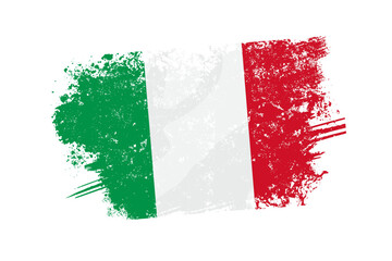 Italy flag with grunge effect - vector illustration © KR Studio