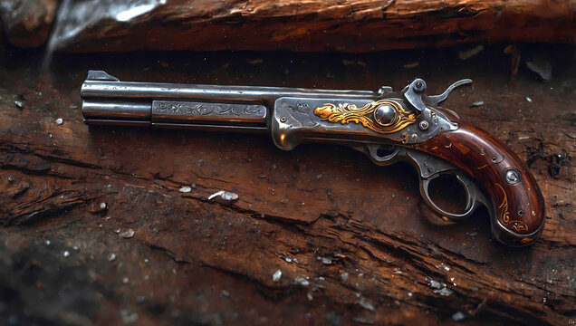 Derringer gun small one shot pistol