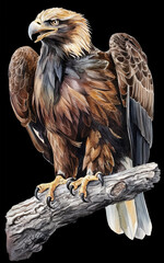 A mature American bald eagle
