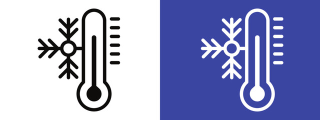 Thermometer with Snowflake Icon Ideal for Cold Weather and Healthcare