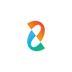 letter 8 logo vector abstract gradient