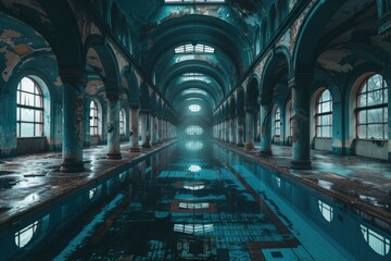 Fototapeta premium abandoned swimming pool professional photography